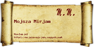 Mojsza Mirjam névjegykártya